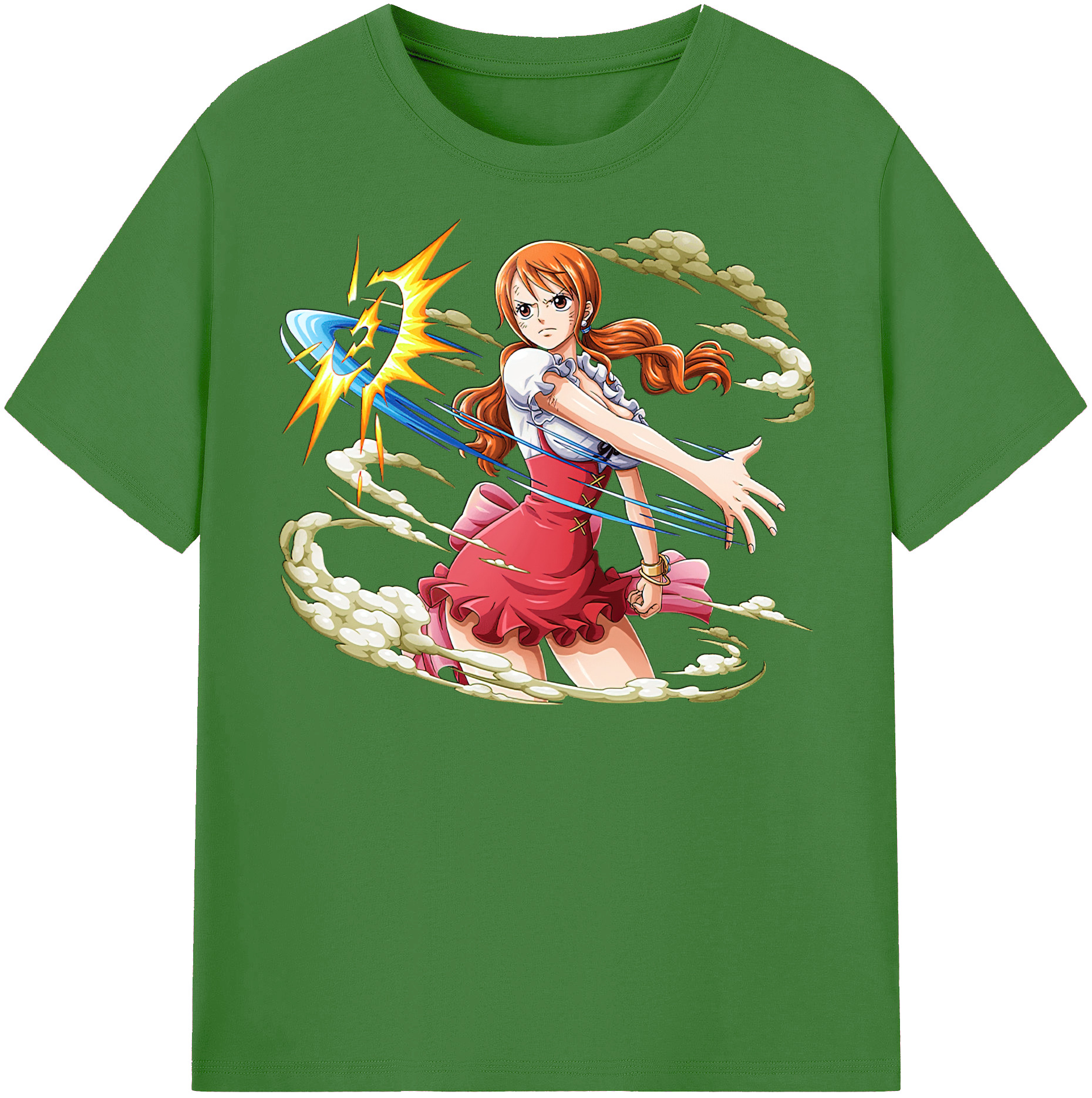 （画像用） ワンピース ナミ ONE PIECE Nami レディースカジュアルプリントTシャツ（綿100％）